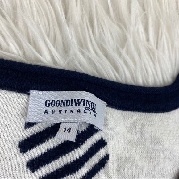Goondiwindi Cotton Australia Women's Cashmere Blend Sweater Navy Size L - Picture 5 of 7